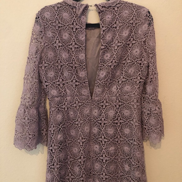 Elegant Lace Dress in Purple - Picture 2 of 4